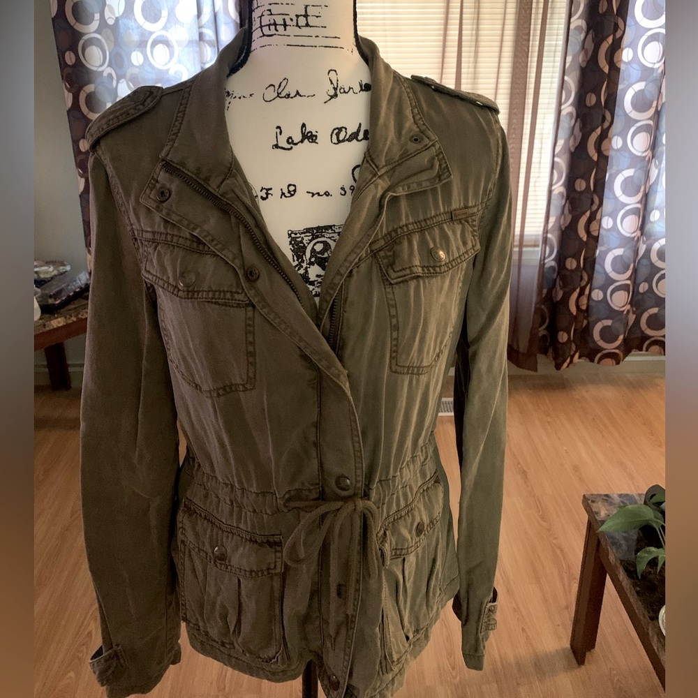 Green Jean jacket